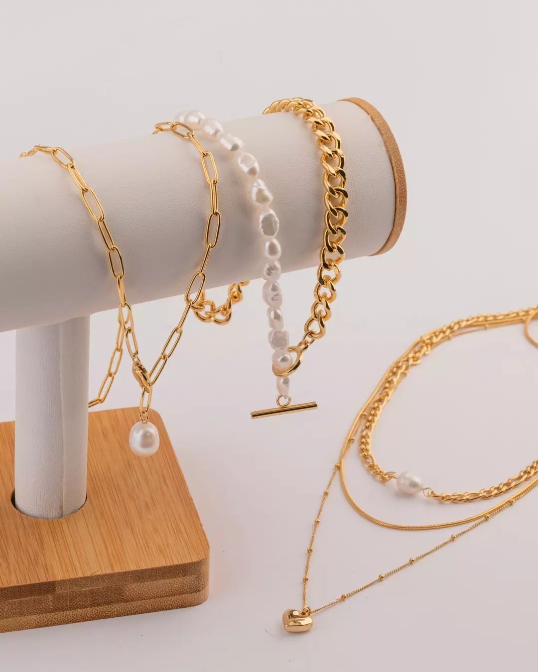Gold Open Heart and Pearl Bracelet 2Pack  Lovisa